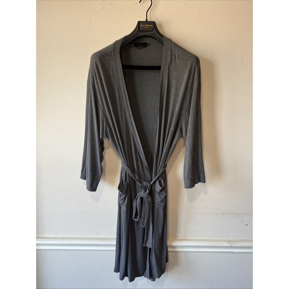 Hatch Gray Lightweight Wrap Robe - Picture 2 of 15